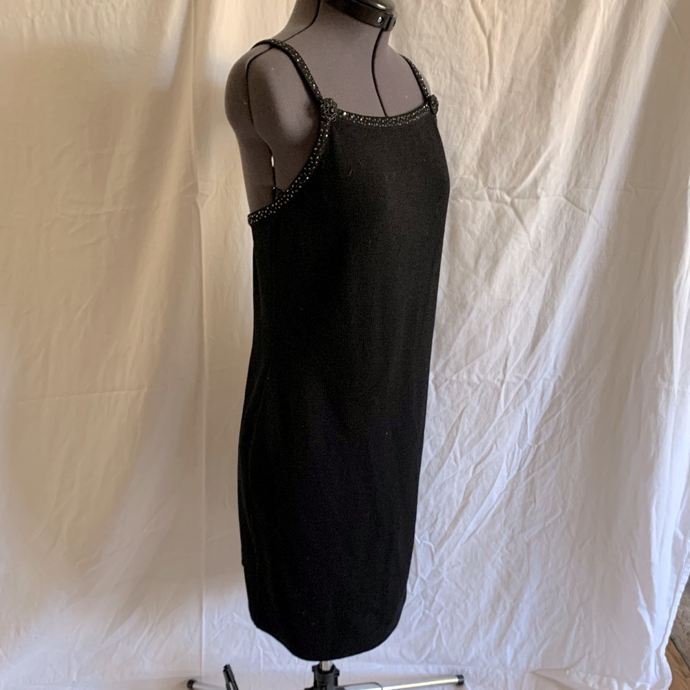 St. John Black Sequined Dress
